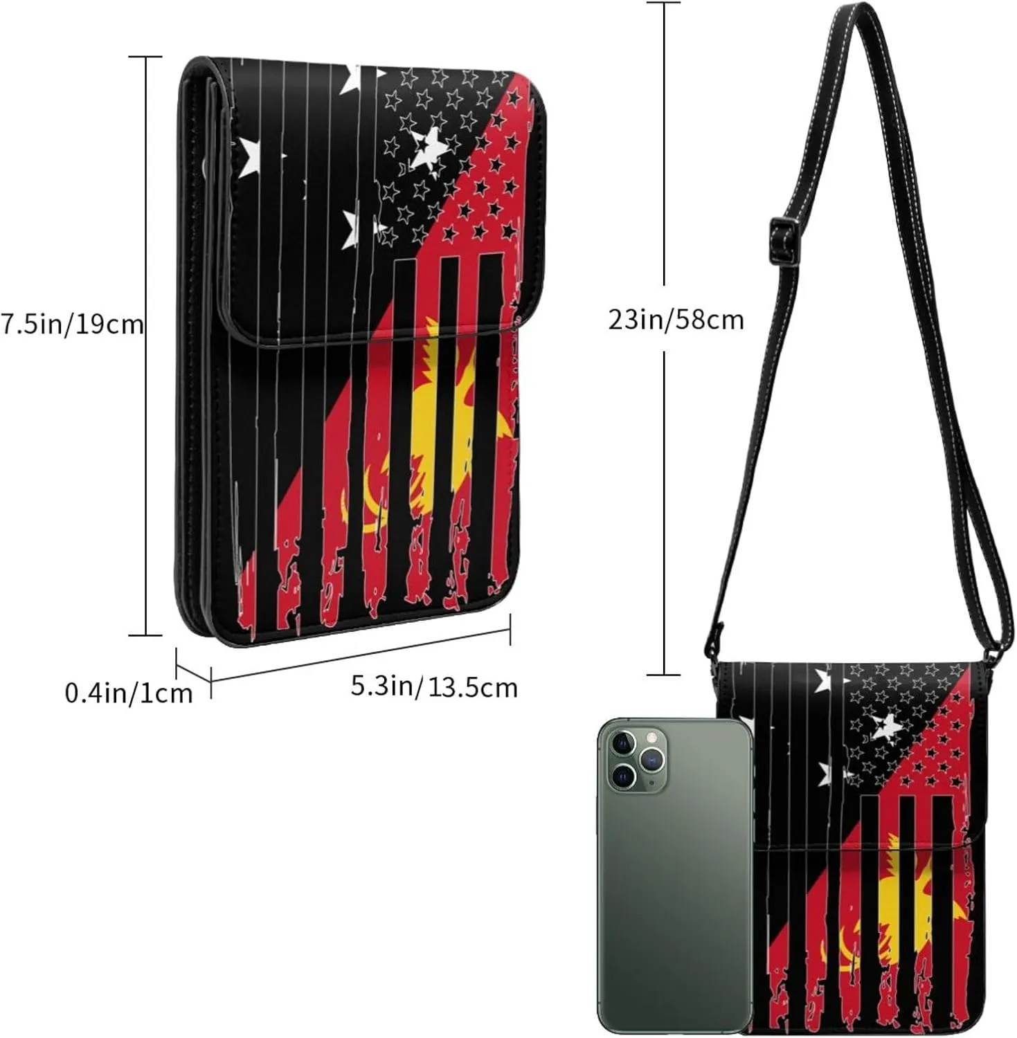 Vintage Sao Tome an Principe America Flag Striped Patterns Small Crossbody Purse Cell Phone Bag for Women