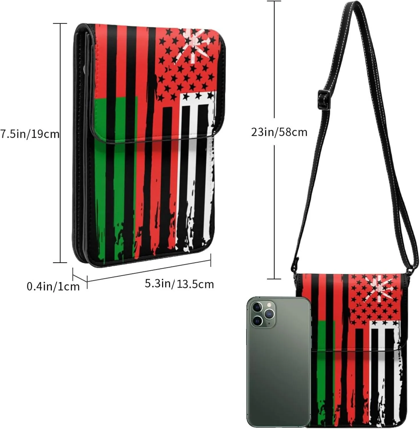 Vintage Sao Tome an Principe America Flag Striped Patterns Small Crossbody Purse Cell Phone Bag for Women