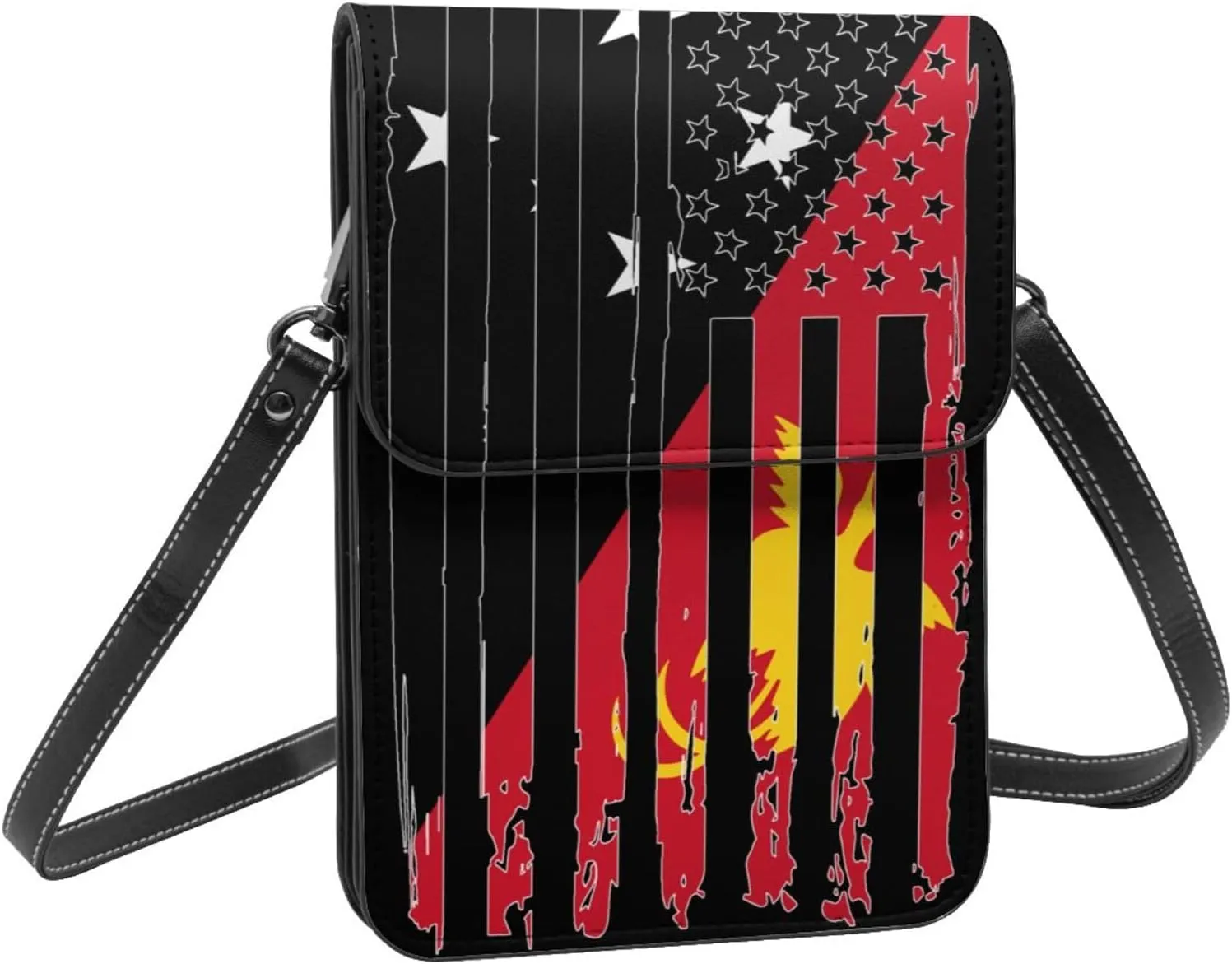 Vintage Sao Tome an Principe America Flag Striped Patterns Small Crossbody Purse Cell Phone Bag for Women
