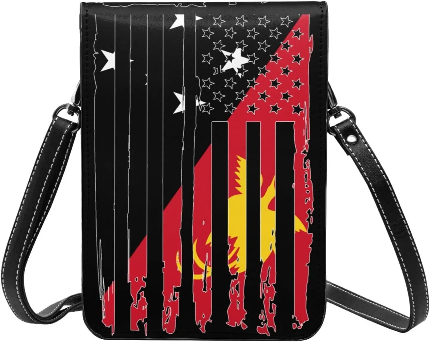 Vintage Sao Tome an Principe America Flag Striped Patterns Small Crossbody Purse Cell Phone Bag for Women