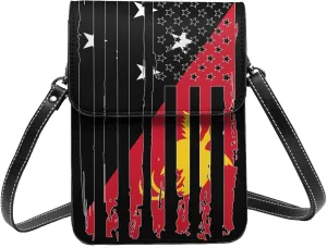 Vintage Sao Tome an Principe America Flag Striped Patterns Small Crossbody Purse Cell Phone Bag for Women