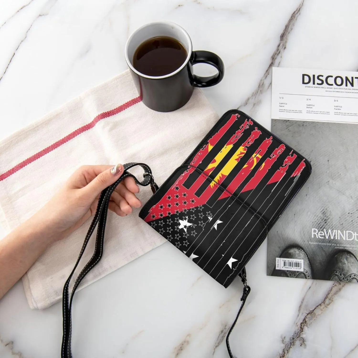 Vintage Sao Tome an Principe America Flag Striped Patterns Small Crossbody Purse Cell Phone Bag for Women