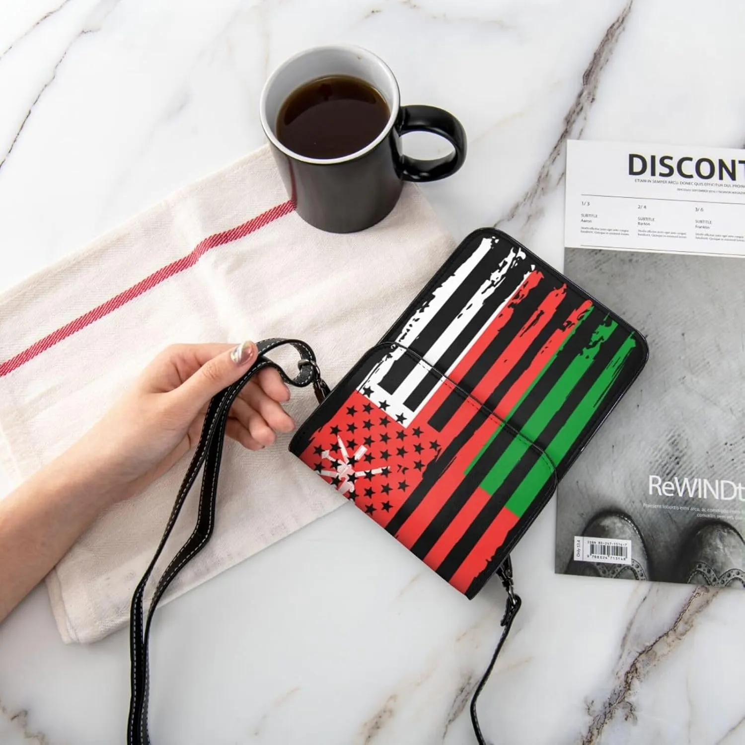 Vintage Sao Tome an Principe America Flag Striped Patterns Small Crossbody Purse Cell Phone Bag for Women