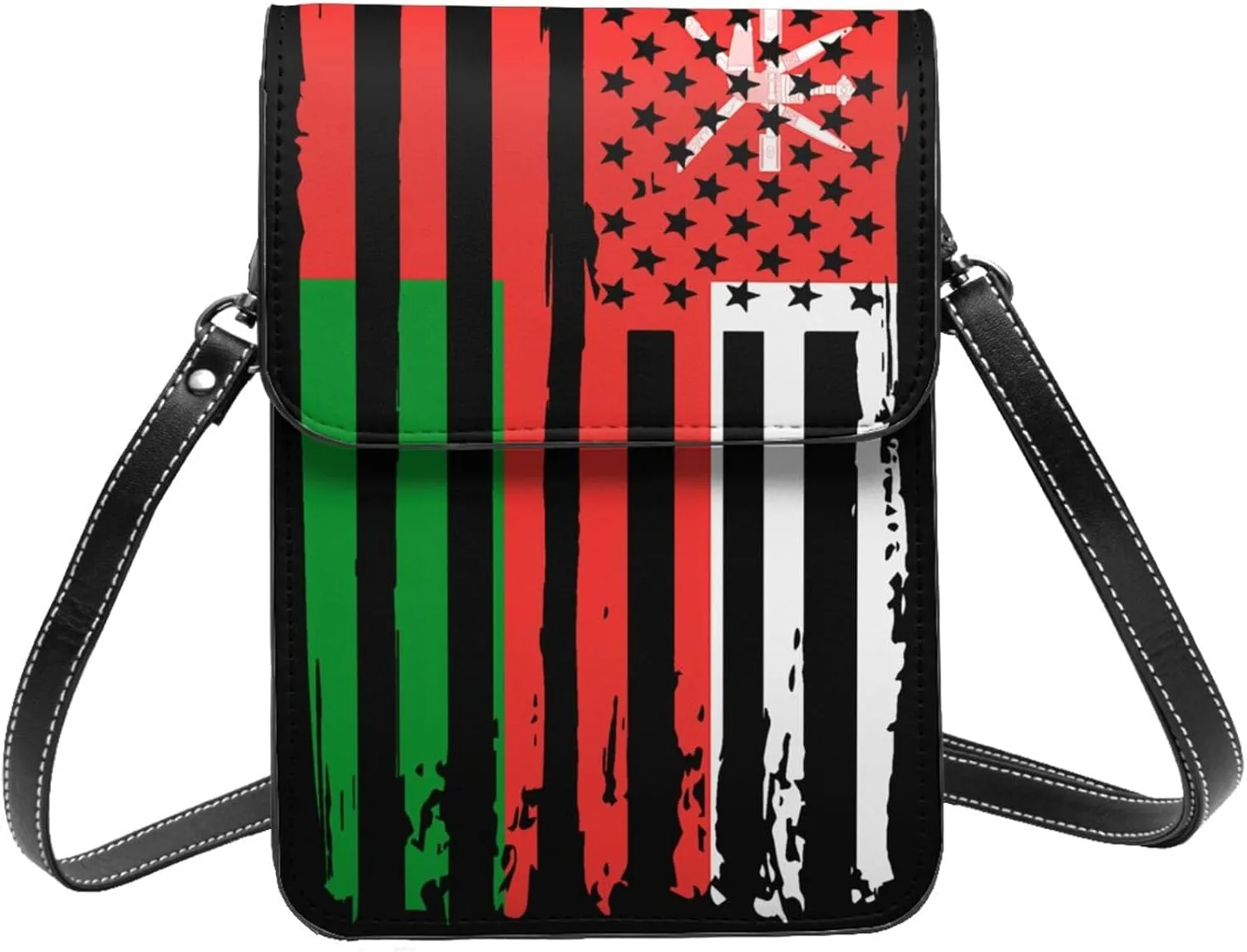 Vintage Sao Tome an Principe America Flag Striped Patterns Small Crossbody Purse Cell Phone Bag for Women