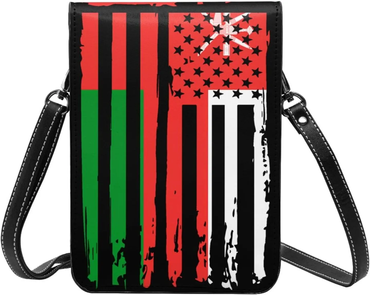 Vintage Sao Tome an Principe America Flag Striped Patterns Small Crossbody Purse Cell Phone Bag for Women