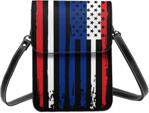 Vintage Tanzanian America Flag Striped Patterns Small Crossbody Purse Cell Phone Bag for Women