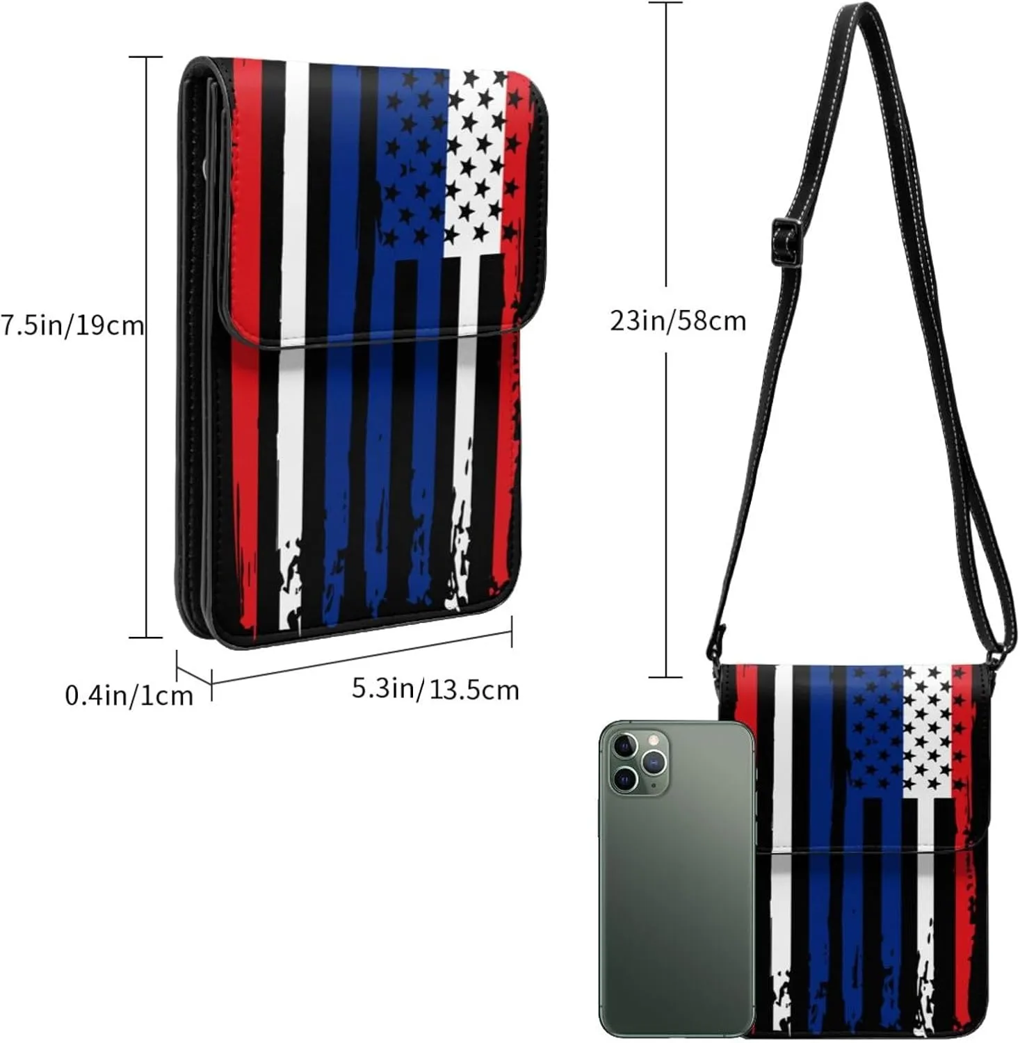 Vintage Tanzanian America Flag Striped Patterns Small Crossbody Purse Cell Phone Bag for Women