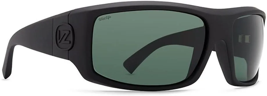 VonZipper Clutch Sunglasses Matte Black with Wildlife Vintage Grey Polarized Lens