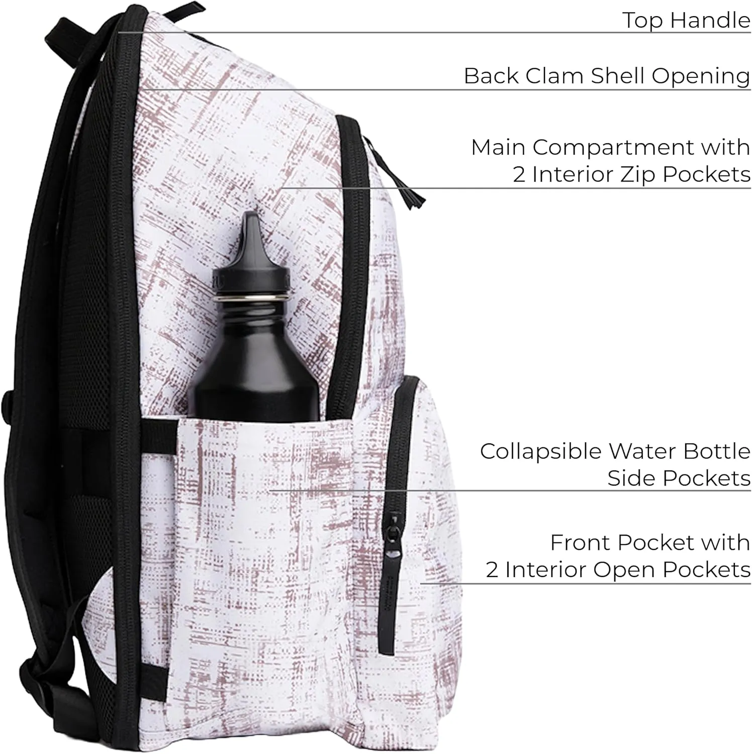 VOORAY 25L 2nd Avenue Backpack, Large - Travel, Gym & Sports Backpack - Pebble