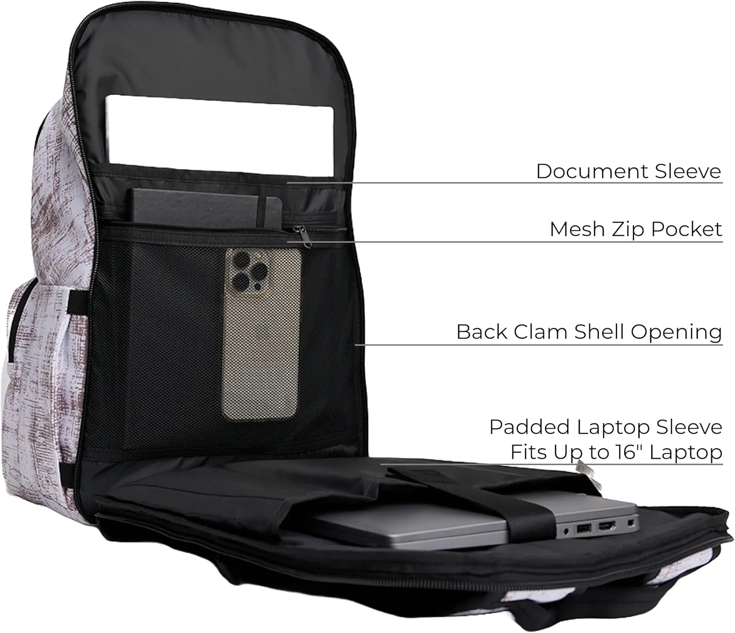 VOORAY 25L 2nd Avenue Backpack, Large - Travel, Gym & Sports Backpack - Pebble