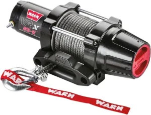 WARN 101020 VRX 25-S Powersports Winch with Handlebar Mounted Switch and Synthetic Rope: 3/16" Diameter x 50' Length, 1.25 Ton (2,500 lb) Capacity
