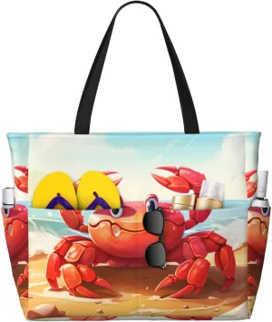 Waterproof Beach Bag for Women Sandproof Beach Tote Bag Large Capacity Swim Pool Bag Foldable Travel Duffel Bags