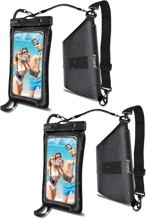 Waterproof Cell Phone Protector Pouch，Suitable for Swimming Floating，Beach Vacation Essentials，Packs for Women and Men，Phone Bag Case，Compatible with iPhone Black