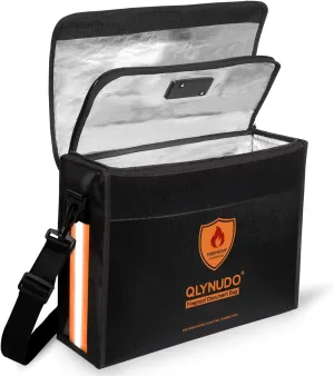 Waterproof Fireproof Document Bag with Lock - Important Document Holder, 17 x 12 x 5.5" Large Fireproof Box for Documents