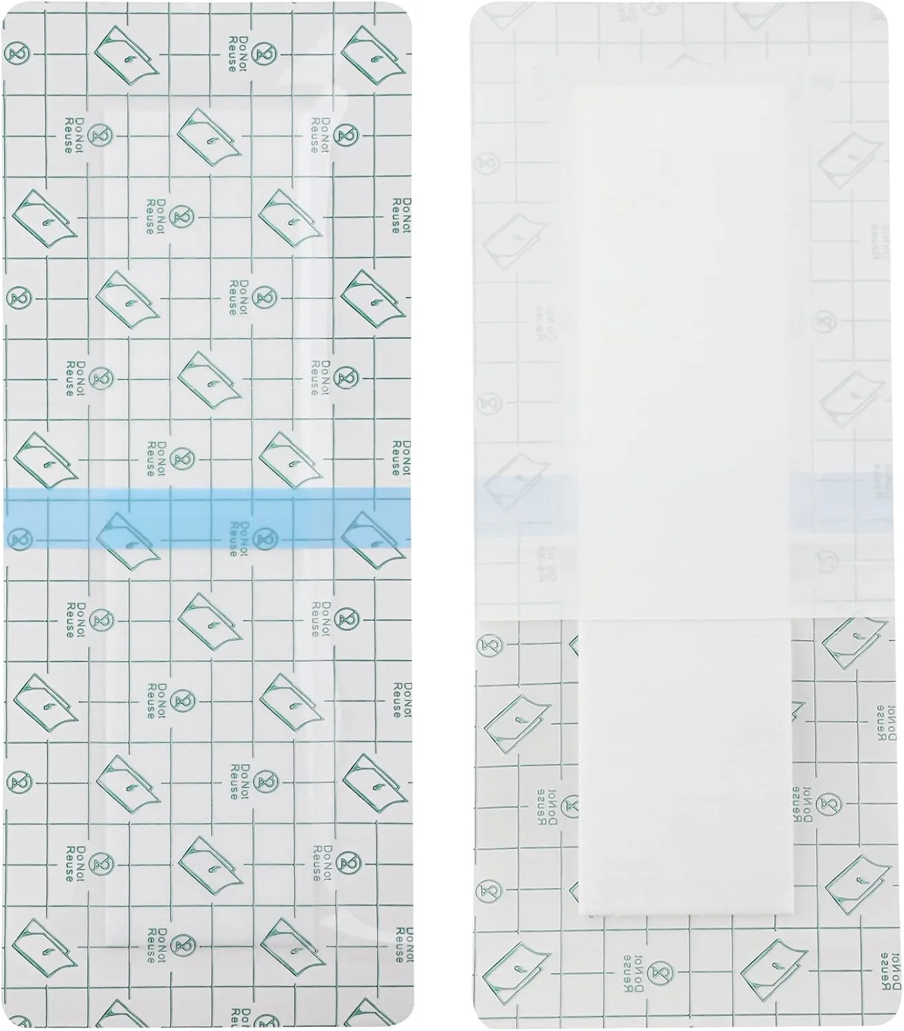 Waterproof Knee Replacement Surgery Bandage | 4x8 Inch Shower Protector Island Dressing Pad Bordered Gauze | Hip Surgery Recovery Large Wounds Incision Cover with Adhesive Border (Pack of 25)