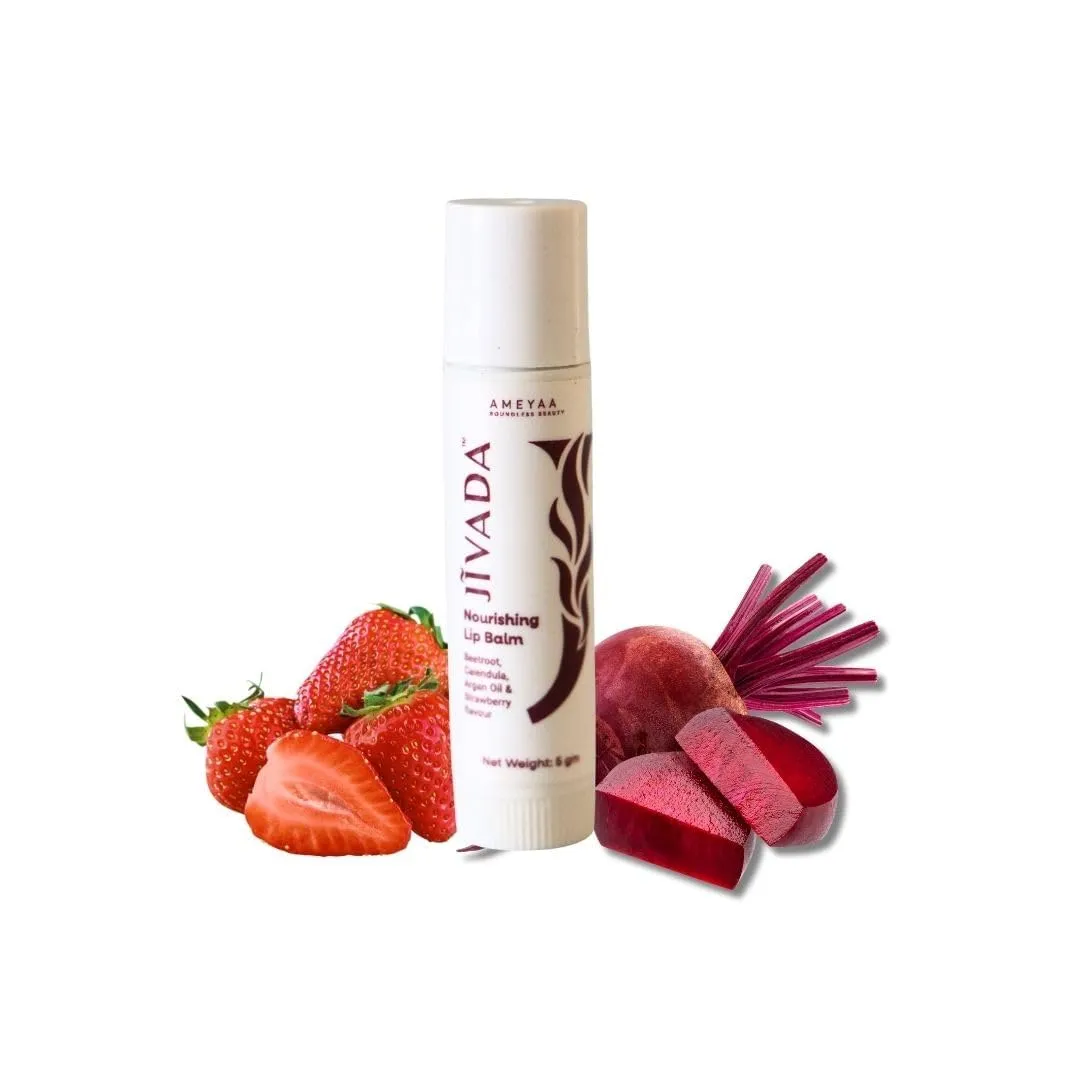 WF Nourishing Lip Balm with Beetroot and Shea Butter, 5g, Tinted Moisturizing Formula for Dry and Chapped Lips