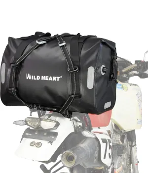 WILD HEART Waterproof Bag 55L 66L 77L Motorcycle Dry Duffel Bag for Travel,Motorcycling, Cycling,Hiking,Camping (55L, Black)