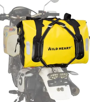 WILD HEART Waterproof Bag 55L 66L 77L Motorcycle Dry Duffel Bag for Travel,Motorcycling, Cycling,Hiking,Camping (55L, Yellow)
