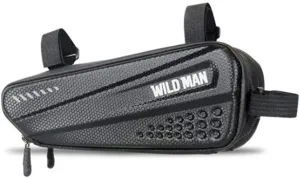 WILD MAN 1.2L Rainproof Hard Shell Bike Saddle Bag for Bicycle Triangle Frame Under Seat for Road Mountain Cycling