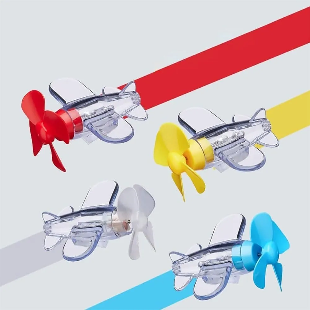 Wind-Powered LED Airplane Propeller, Waterproof Luminous Flying Toy for Motorcycle, Bicycle, and Car Decorations, LED Light Up Spinner for Helmets, Outdoor Sport Toys (4pcs)
