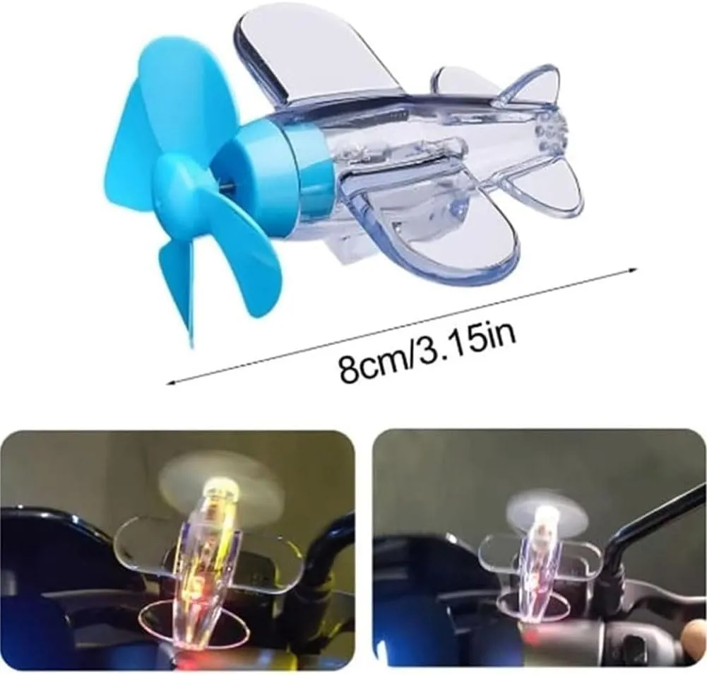Wind-Powered LED Airplane Propeller, Waterproof Luminous Flying Toy for Motorcycle, Bicycle, and Car Decorations, LED Light Up Spinner for Helmets, Outdoor Sport Toys (4pcs)