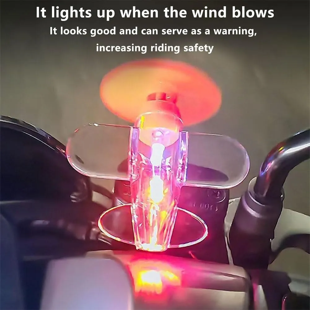 Wind-Powered LED Airplane Propeller, Waterproof Luminous Flying Toy for Motorcycle, Bicycle, and Car Decorations, LED Light Up Spinner for Helmets, Outdoor Sport Toys (4pcs)