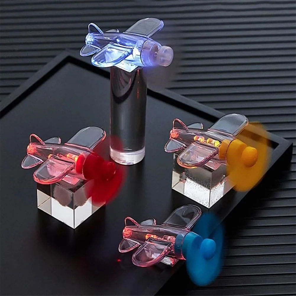 Wind-Powered LED Airplane Propeller, Waterproof Luminous Flying Toy for Motorcycle, Bicycle, and Car Decorations, LED Light Up Spinner for Helmets, Outdoor Sport Toys (4pcs)