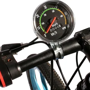Wired Mechanical Bike Speedometer with Durable Quality Aluminum Alloy, Waterproof Precise Measurement Accurate Mechanical Odometer Speedometer for Outdoor MTB Road Cycling and Fitness