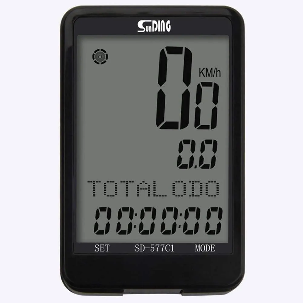 Wireless Speedometer Odometer with LCD Backlight Waterproof Bicycle Stopwatch Multi-Function Cycling Computer Outdoor