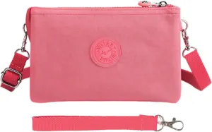 WITERY Wristlet Purse for Women - Waterproof Nylon Multi Pocket Small Clutch Purse with Shoulder and Wrist Straps