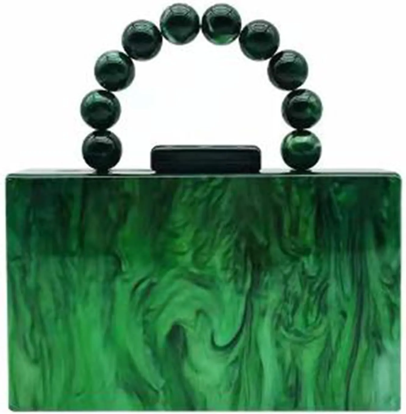 Women Acrylic Clutch Purse Formal Wedding Evening Marble Handbag Shoulder Crossbody Bag with Detachable Chain Cocktail