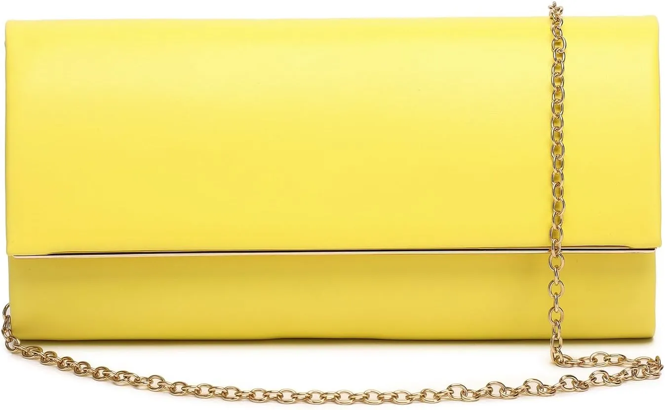Women Evening Bag Vegan Leather Clutch Purse Shoulder Crossbody Envelope Bag for Party Wedding Prom Bridal
