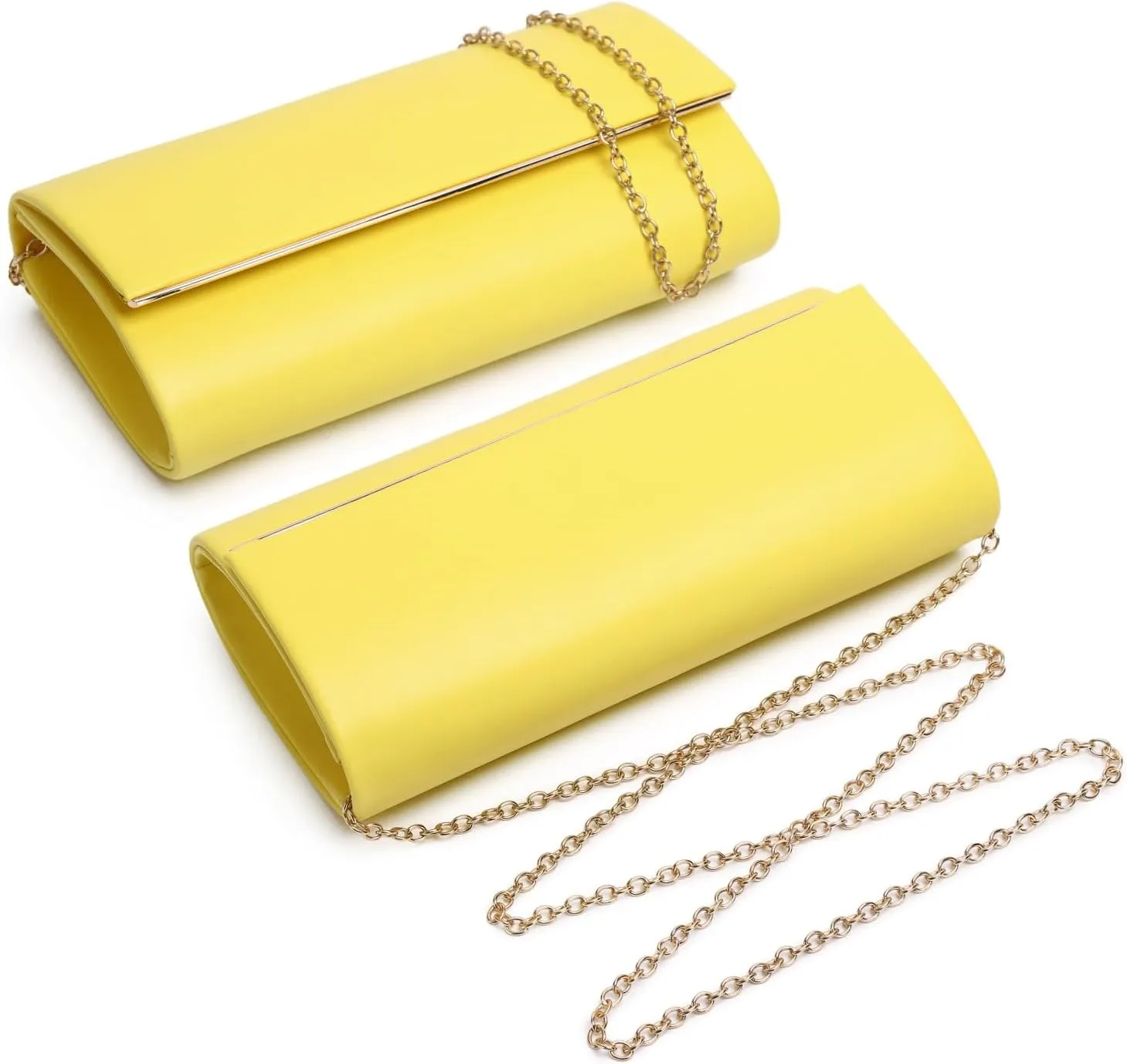 Women Evening Bag Vegan Leather Clutch Purse Shoulder Crossbody Envelope Bag for Party Wedding Prom Bridal