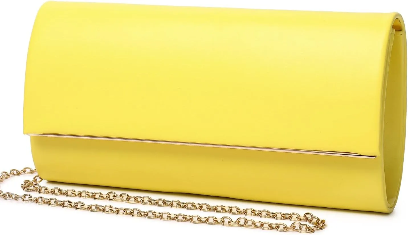 Women Evening Bag Vegan Leather Clutch Purse Shoulder Crossbody Envelope Bag for Party Wedding Prom Bridal
