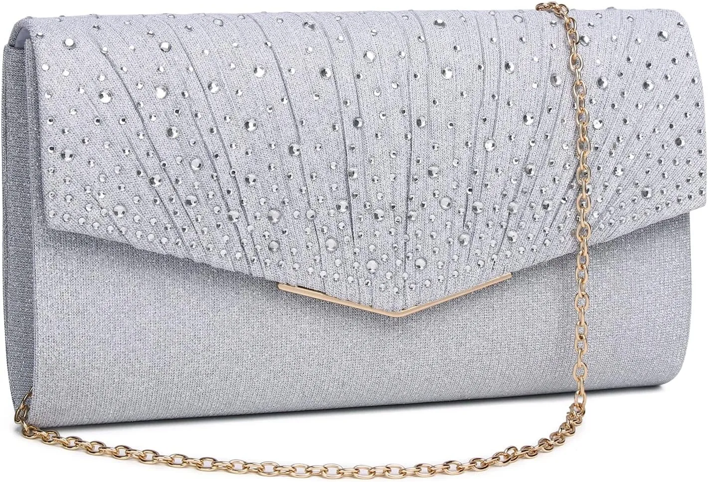 Women Evening Bags Glitter Sequins Clutch Purses for Women Shiny Envelope Handbag Formal Wedding Party Prom Purse