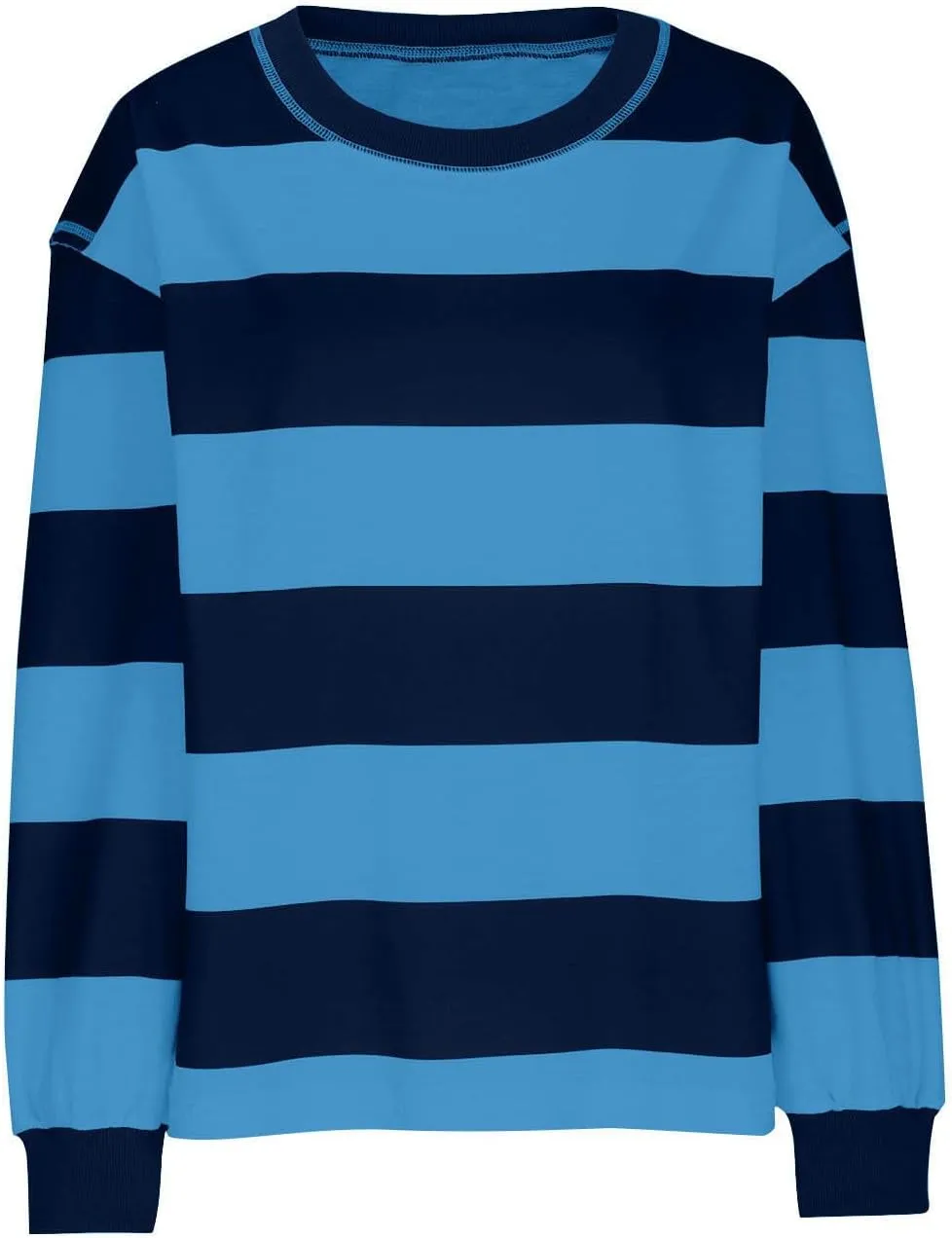 Women Fall Clothes 2024 Dressy Striped Color Block Long Sleeve Oversized Sweatshirt Casual Pullover Y2K Shirt Top
