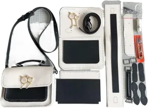 Women Messenger Bag Set Hand Stitching Sew Handle Shoulder Strap DIY Handmade Pearl Woven Bag Material