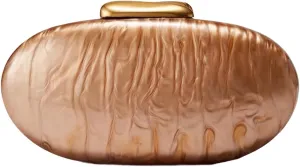 Women Noble Marble Acrylic Evening Clutch Bag Elegant Oval Handbag with Chain for Wedding Guest Bridesmaid