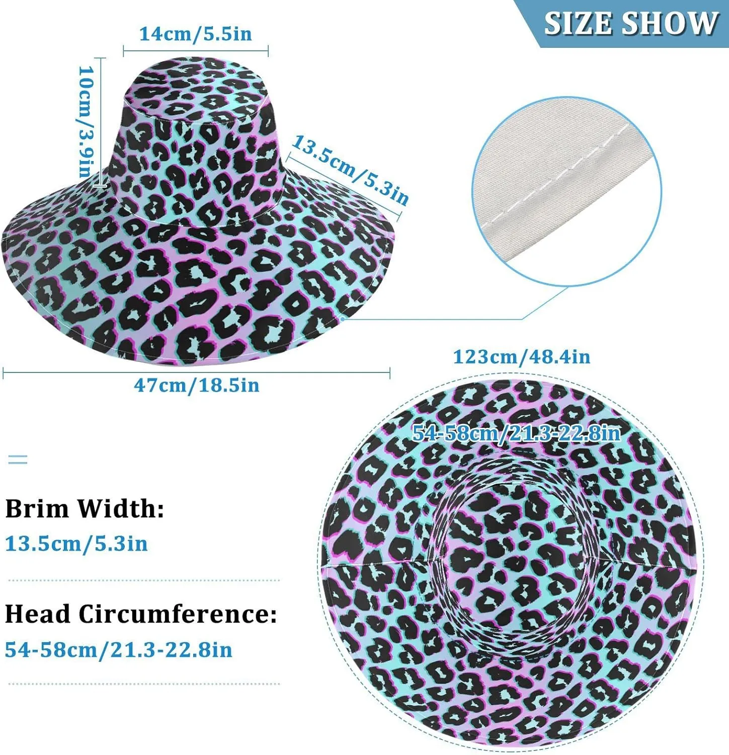 Women Wide Brim Hats Skulls Sun Hat Packable Sun Visors Floppy Summer Beach Hat for UV Protection