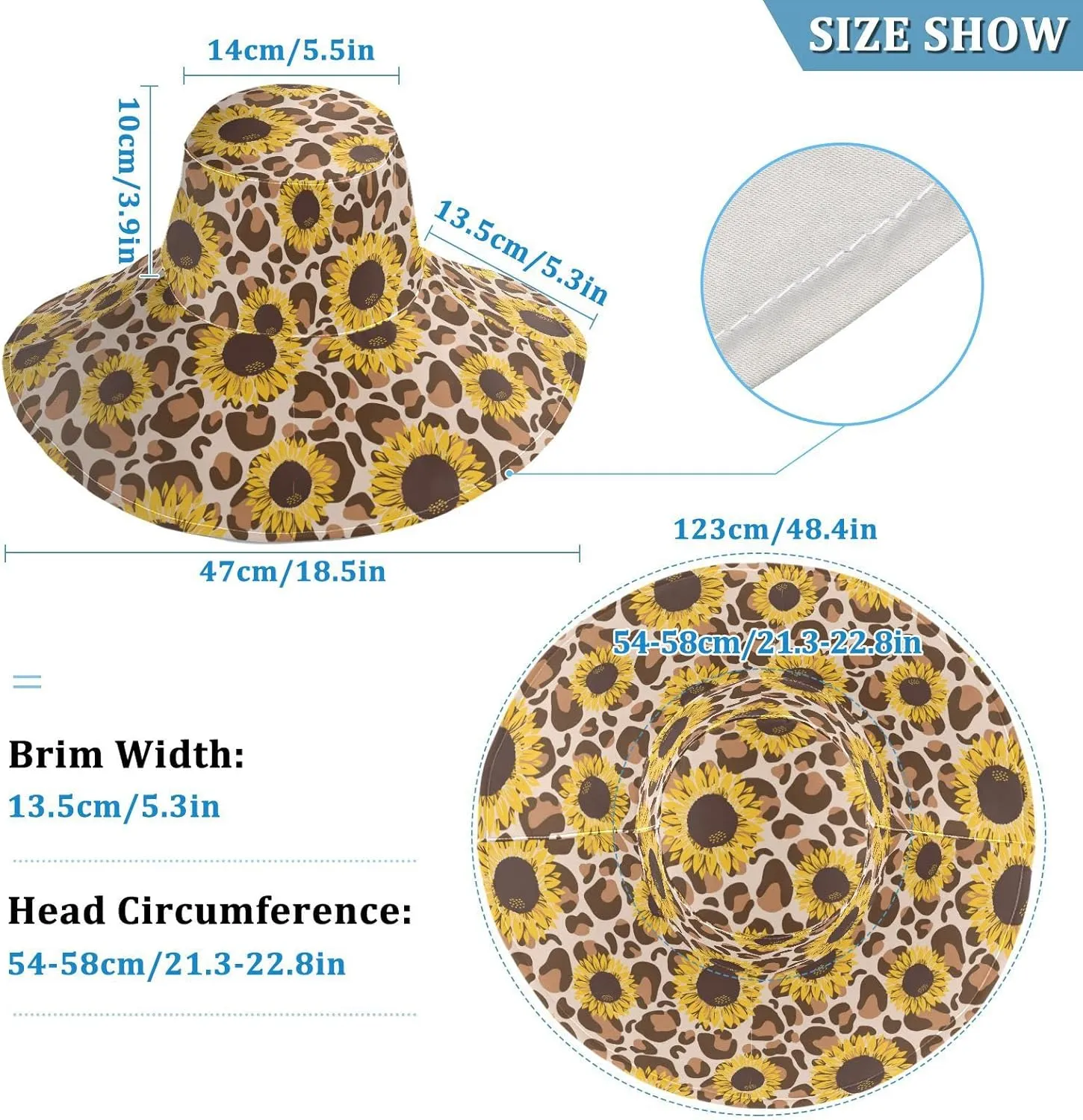 Women Wide Brim Hats Skulls Sun Hat Packable Sun Visors Floppy Summer Beach Hat for UV Protection