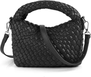 Women Woven Handbags with Detachable Strap Tote Small Crossbody Bag Hand Shoulder Bag Purses Cassual Top Handle Bags