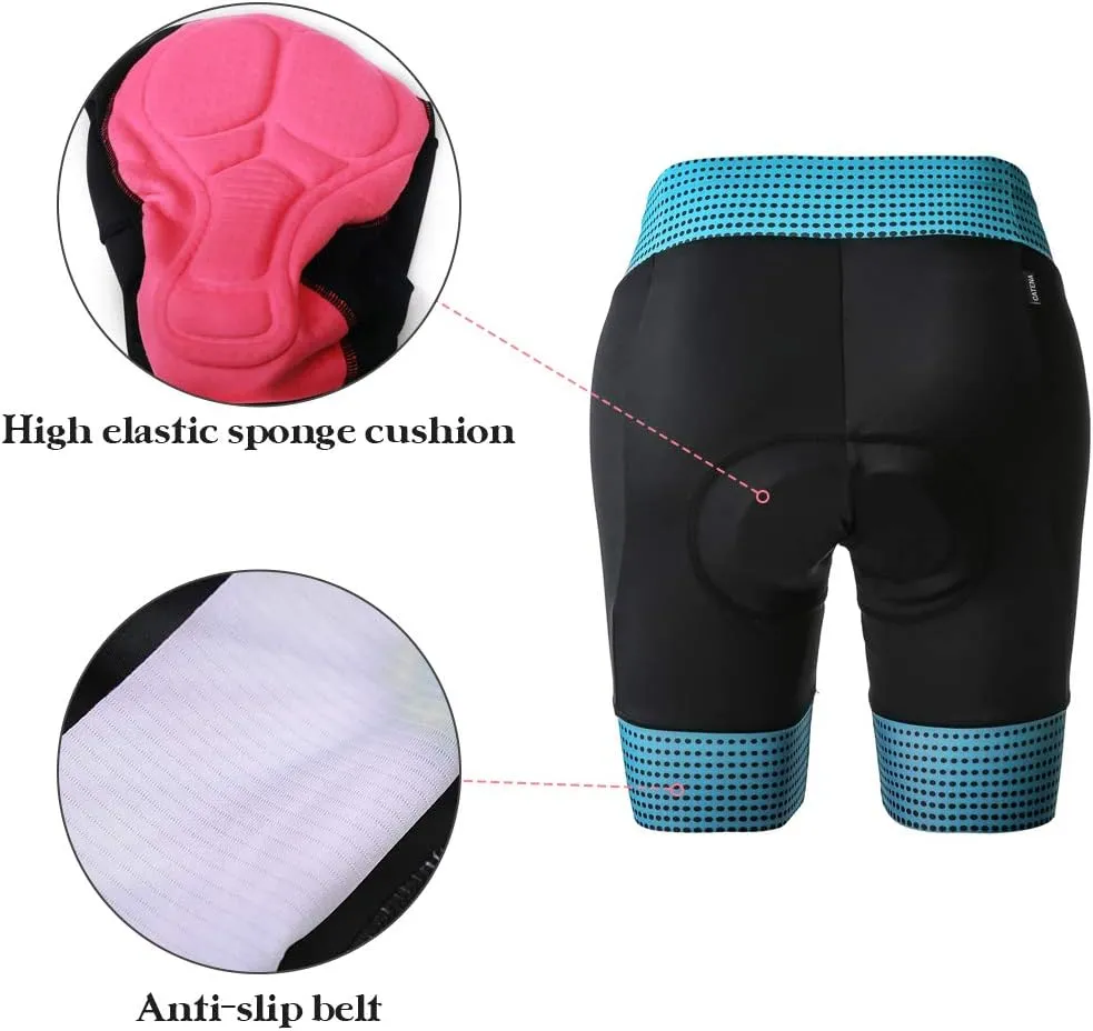 Women's Bike Shorts 3D Padded Cycling Short Pants for MTB Road Bicycle Multi Color