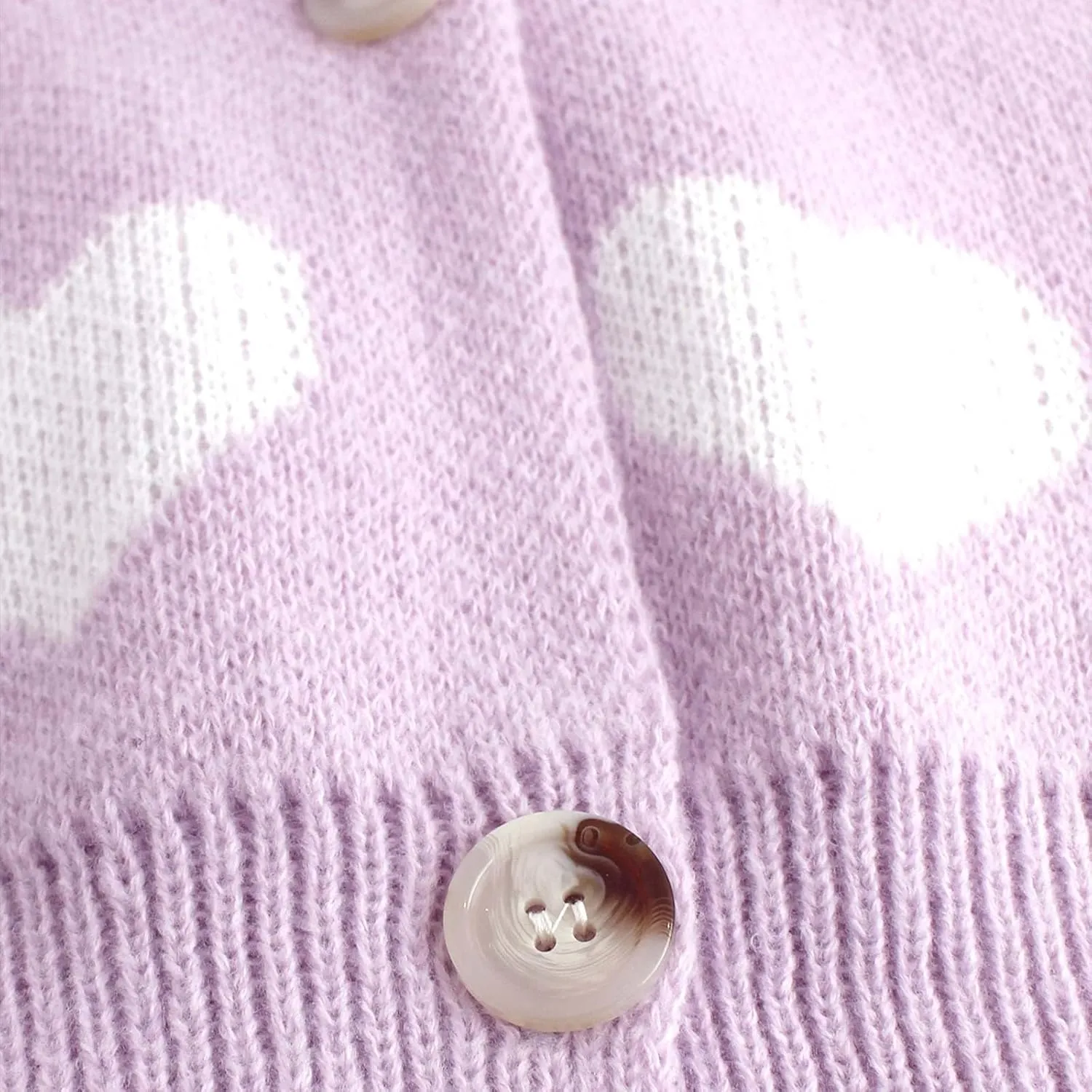 Womens Button Down Cardigan Sweater Trendy Valentines Heart Print Ribbed Knit Jumpers Solid Color V Neck Casual Coats