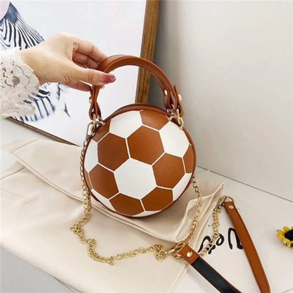 Women's Crossbody Bag Handle Tote Messenger Shoulder Bags Ball Shape PU Leather Round Handbags for Women