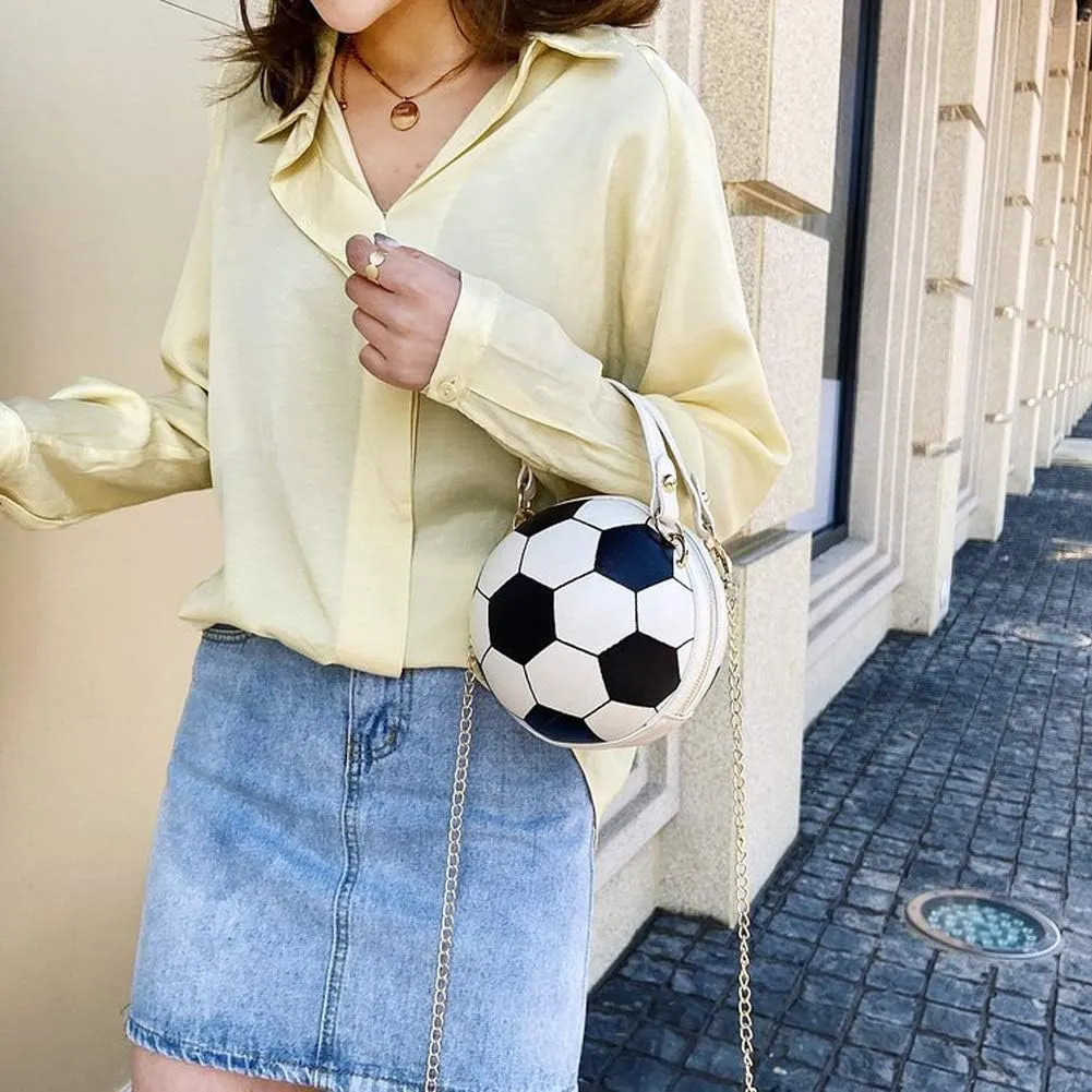Women's Crossbody Bag Handle Tote Messenger Shoulder Bags Ball Shape PU Leather Round Handbags for Women