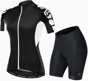 Women's Cycling Jersey Short Sleeve with Short Padded Bicycle Clothing Short Sleeve Biking Shirts Set