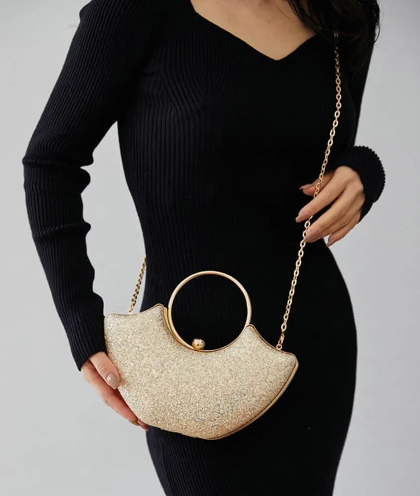 Womens Evening Clutch Purses Elegant Shoulder Crossbody Bag with Chain Sparkling Rhinestone Party Wedding Handbags
