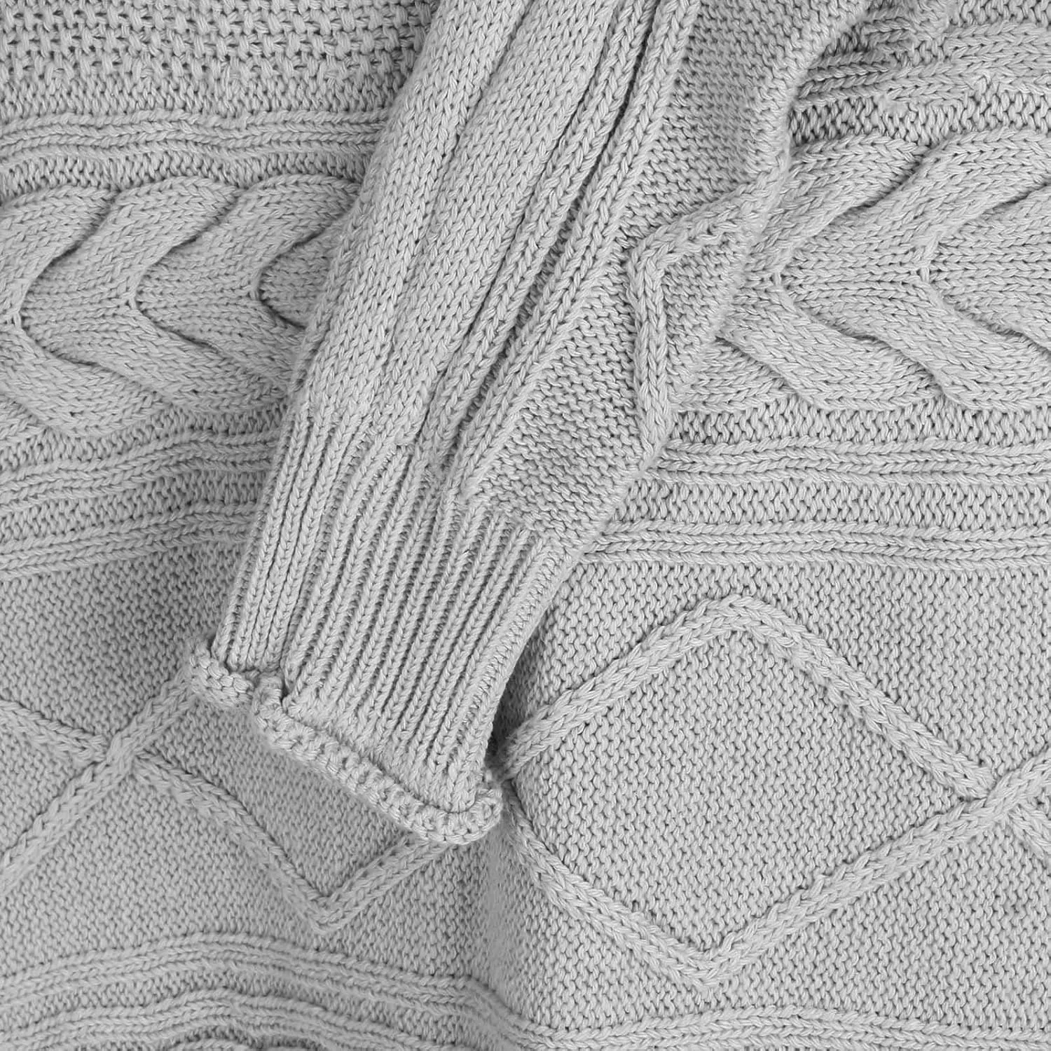 Womens Fall Clothes Fisherman Cable Knit Sweater Mock Neck Lantern Sleeve Knit Top Comfy Clothes for Flying
