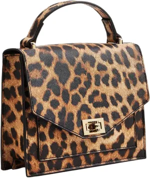 Women's Leopard Print Handbag Cheetah Trendy Top Handle Mini Bag Clutch Purses