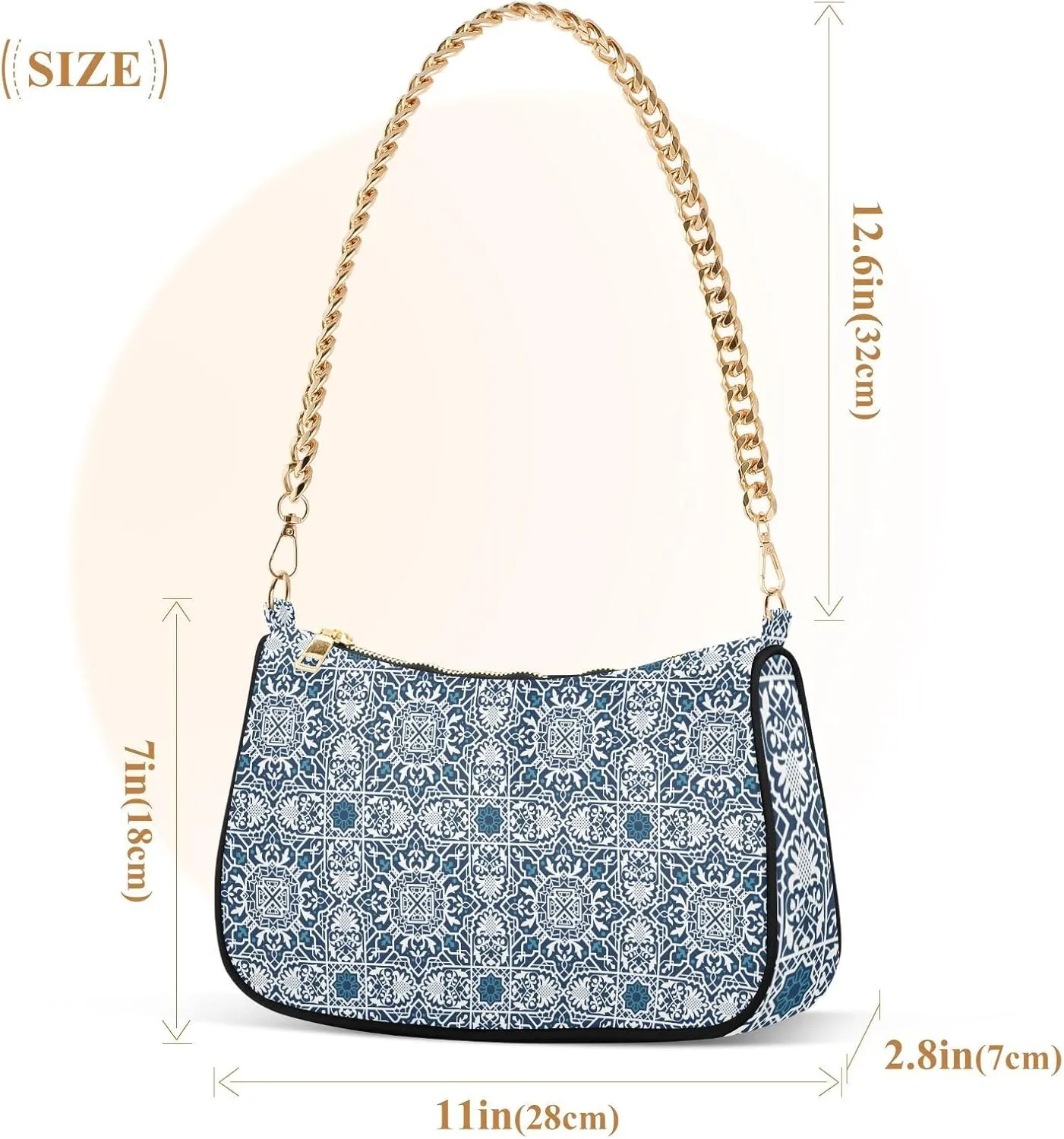 Womens Purses and Handbags Women's Shoulder Handbags Bag Clutch Handbag with Chain Strap Multicolor 1